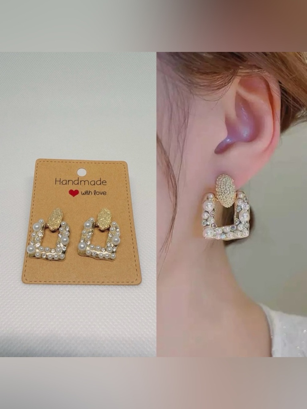 NEW women’s Geometric Drop Earrings, 925 Sterling Silver